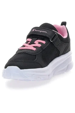 Schwarze Sneaker mit dicker Sohle und rosa Details Champion HRO G PS Low Cut Shoe