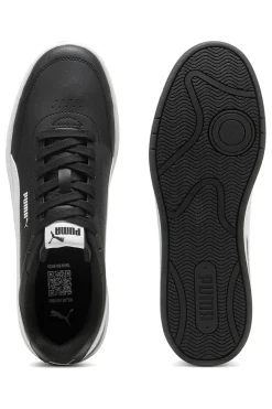 Schwarze Sneaker mit weißem Profil Court Classic Clean Puma