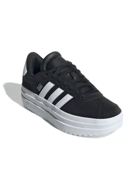 Schwarze Sneakers mit Plateausohle Adidas VL COURT BOLD J