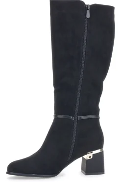 Schwarze Stiefel mit Absatz The First 393