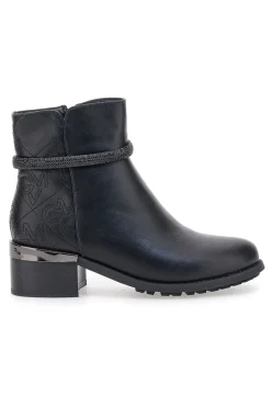 Schwarze Stiefeletten mit mittlerem Absatz GIAN MARCO VENTURI TR0305