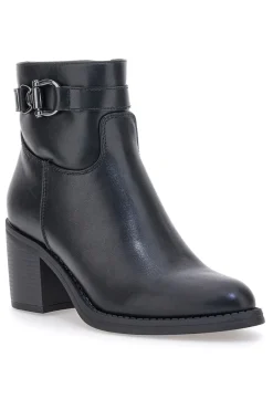 Schwarze Stiefeletten mit Absatz und Gürtel-Detail Pittarello Capsule BT24186003