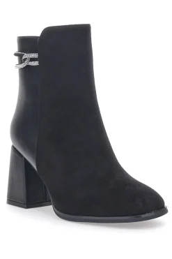 Schwarze Stiefeletten mit Absatz First Lady 361
