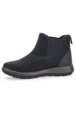Schwarze Stiefeletten mit Hammerschlageffekt INBLU WG059014