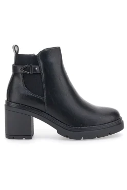 Schwarze Stiefeletten mit Absatz THE FIRST 481