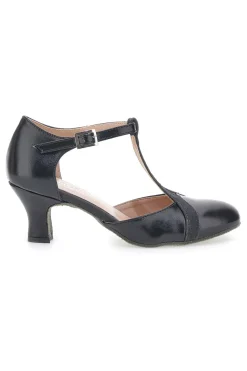Schwarze Tanzschuhe mit Ledersohle Made in Italy THE FIRST DANCE 5554