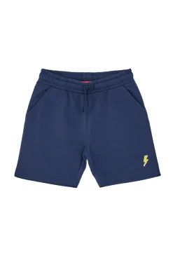 Shorts Tuta Blu Scuro con Logo Ricamato Pitt Kids PT-B-SP-05023