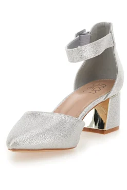 Silberne Pumps mit mittlerem Absatz Mon dieu 8257482839