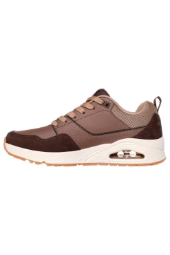 Skechers – Uno Retro One Airbag – Sneaker aus braunem Leder und Wildleder