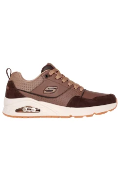 Skechers – Uno Retro One Airbag – Sneaker aus braunem Leder und Wildleder