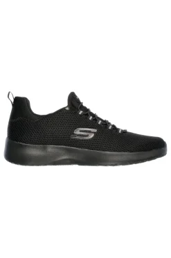 Skechers Dynamight Herren-Sneaker zum Hineinschlüpfen aus Mesh, schwarz, mit Memory-Schaum-Einlegesohlen