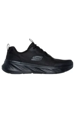 Skechers Edgeride Rekze – Schwarze Mesh-Sneaker mit Memory-Schaum