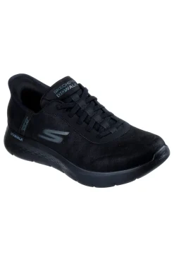 Skechers GO WALK FLEX SMOOTH MOTION – flexible schwarze Slip-On-Sneaker