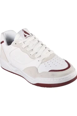 Skechers Koop-Volley Low Varsity Weiße Turnschuhe