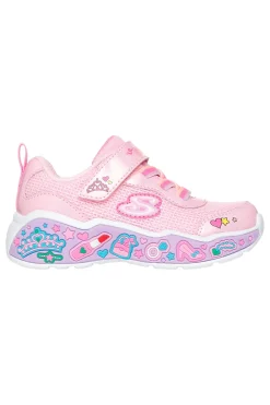 Skechers Play Scene Fun Squad – Rosa Sneaker mit Glitzer und verzierter Sohle