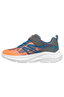 Sneaker Arancione e Grigio con strap e lacci elasticizzati Skechers Microspec Velocity