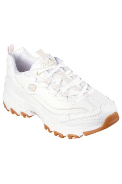 Sneaker da Donna Bianca con suola gum e Memory Foam Skechers D’Lites Good Neutral