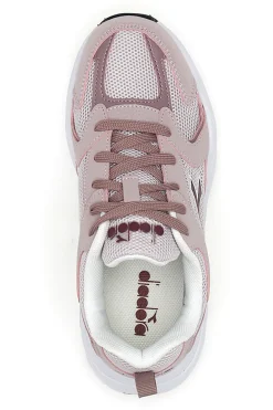 Sneaker da ragazza rosa con inserti a contrasto Diadora Alley GS