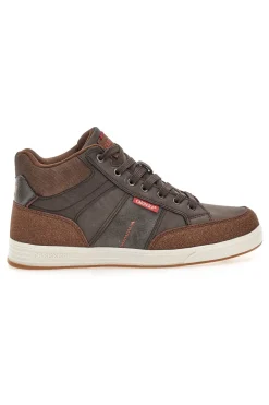 Sneakers alte marroni con dettagli in tessuto Carrera CAM233034867