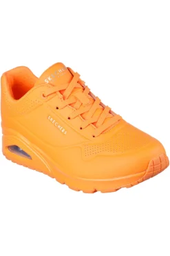 Sneakers Arancione da Donna Skechers Uno-Night Shades
