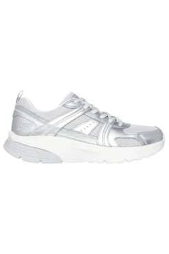 Sneakers argento con inserti in mesh Skechers Bobs Vamos