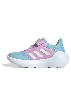 Sneakers azzurre e lilla traspiranti con strappo Adidas Tensaur Run 3.0 EL C