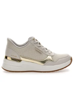 Sneakers beige con dettagli oro e soletta Memory Foam Skechers Billion 2 Top-Tier