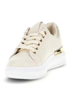 Sneakers beige con dettagli oro Cafè Cost 45JH07267