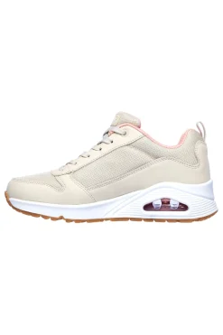 Sneakers beige con inserti in mesh e cuscinetto ad aria Skechers UNO Inside Matters