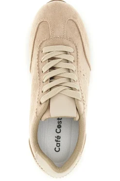 Sneakers beige con lacci e design minimal Café cost 65BL07241