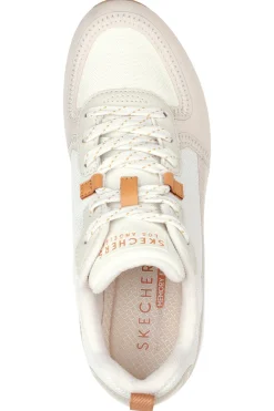 Sneakers beige con suola ad aria e Memory Foam Skechers Uno Layover