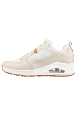 Sneakers Beige Con Tomaia in Pelle Skechers Street Uno - Layover