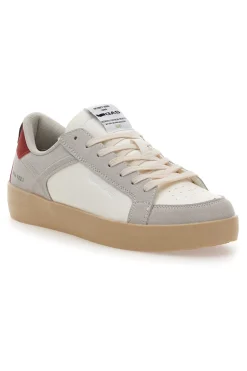 Sneakers beige e bianche con inserti a contrasto Gas NIKA MIX
