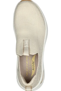 Sneakers Beige Skechers Arch Fit D'Lux Walker Glimmer Dust