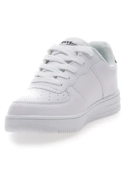 Sneakers Bianche con Dettagli neri Blu Verdi PITT KIDS K191562