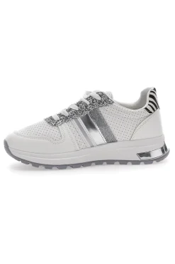 Sneakers Bianche Con Dettagli Argento Cafe' Cost 206