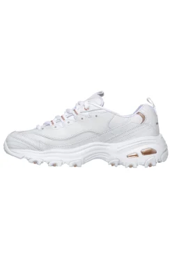 Sneakers bianche con dettagli oro e Memory Foam Skechers D'Lites Fresh Start