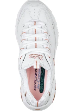 Sneakers bianche con dettagli oro e Memory Foam Skechers D'Lites Fresh Start