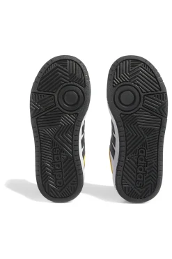 Sneakers Bianche con dettagli Neri e Gialli Adidas Hoops 3.0 K