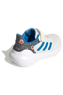 Sneakers bianche con dettagli blu e chiusura a strappo Adidas Tensaur Run 3.0 El C