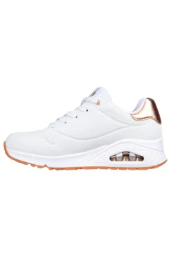 Sneakers bianche con dettagli oro Skechers Uno Golden Air