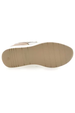 Sneakers bianche con dettagli oro rosa e zeppa Inblu 486IN