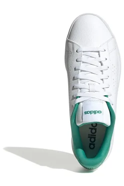 Sneakers bianche con dettagli verdi design essenziale Adidas Advantage Base 2.0