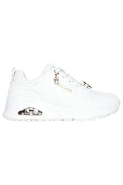 Sneakers bianche con dettagli gioiello Skechers UNO Gen1 TRENDY JEWELS ESS STREET GIRLS
