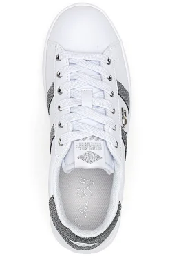 Sneakers bianche con dettagli glitterati Cotton belt YARD METAL