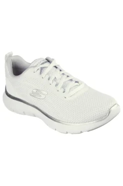 Sneakers bianche con dettagli argento Flex Appeal 5.0 Skechers