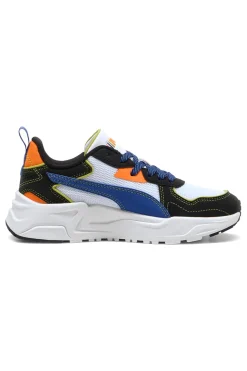 Sneakers Bianche con Dettagli Blu e Arancione PUMA TRINITY LITE STARBLITZ JR