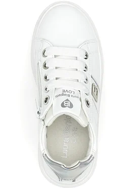 Sneakers Bianche con Dettagli Color Argento Laura Biagiotti 93919389