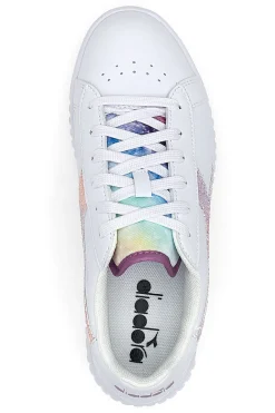 Sneakers Bianche Con Fregio Arcobaleno Diadora Game Step Glow Gs