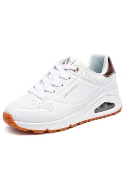 Sneakers bianche con inserti metallici Skechers UNO Gen1 SHIMMER AWAY ESS STREET GIRLS